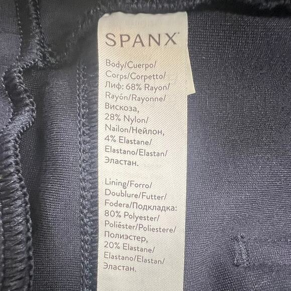 SPANX The Perfect Pant Sz Large Petite Ankle BLUE Ponte 4-Pocket Style #20202Q - Picture 4 of 5